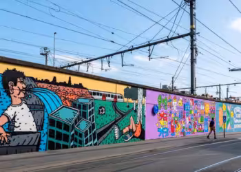 Muurschildering als eerbetoon aan sportieve ‘Helden van Antwerpen Noord’