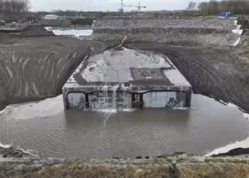 Scheldetunnel op Linkeroever deels onder water gezet