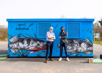 Zes metersgrote stekelbaarzen sieren elektriciteitscabine in Sint-Katelijne-Waver