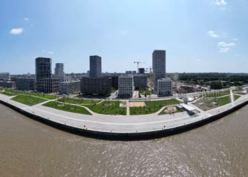 Nieuw stadspark aan Scheldekaaien Nieuw Zuid geopend