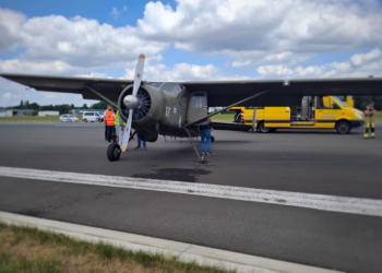 Veilige noodlanding sportvliegtuig op Luchthaven Antwerpen