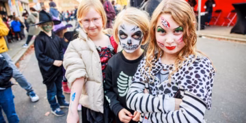 Bibber en beef op het Halloweenfeest in district Antwerpen
