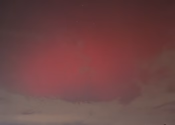 Noorderlicht boven België