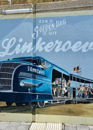Mural brengt geschiedenis van de Sint-Anna Express opnieuw tot leven op Linkeroever