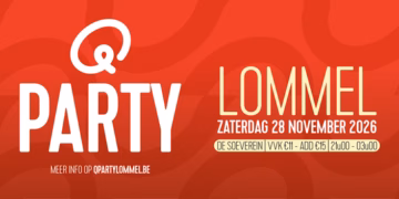 De Q-Party keert terug naar Lommel!      Zaterdag 28 november 2026 – Soeverein Lommel