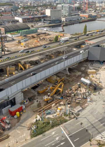 Afbraak viaduct boven Schijnpoortweg sneller klaar dan voorzien