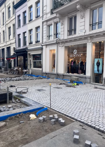 Vernieuwing Wapper: aanleg bestrating gestart